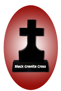 Standard black granite cross