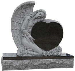 Single Angel Heart Stone